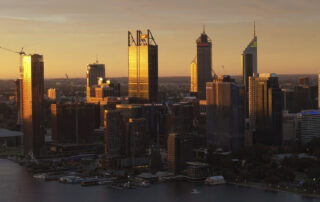 Perth city stock footage